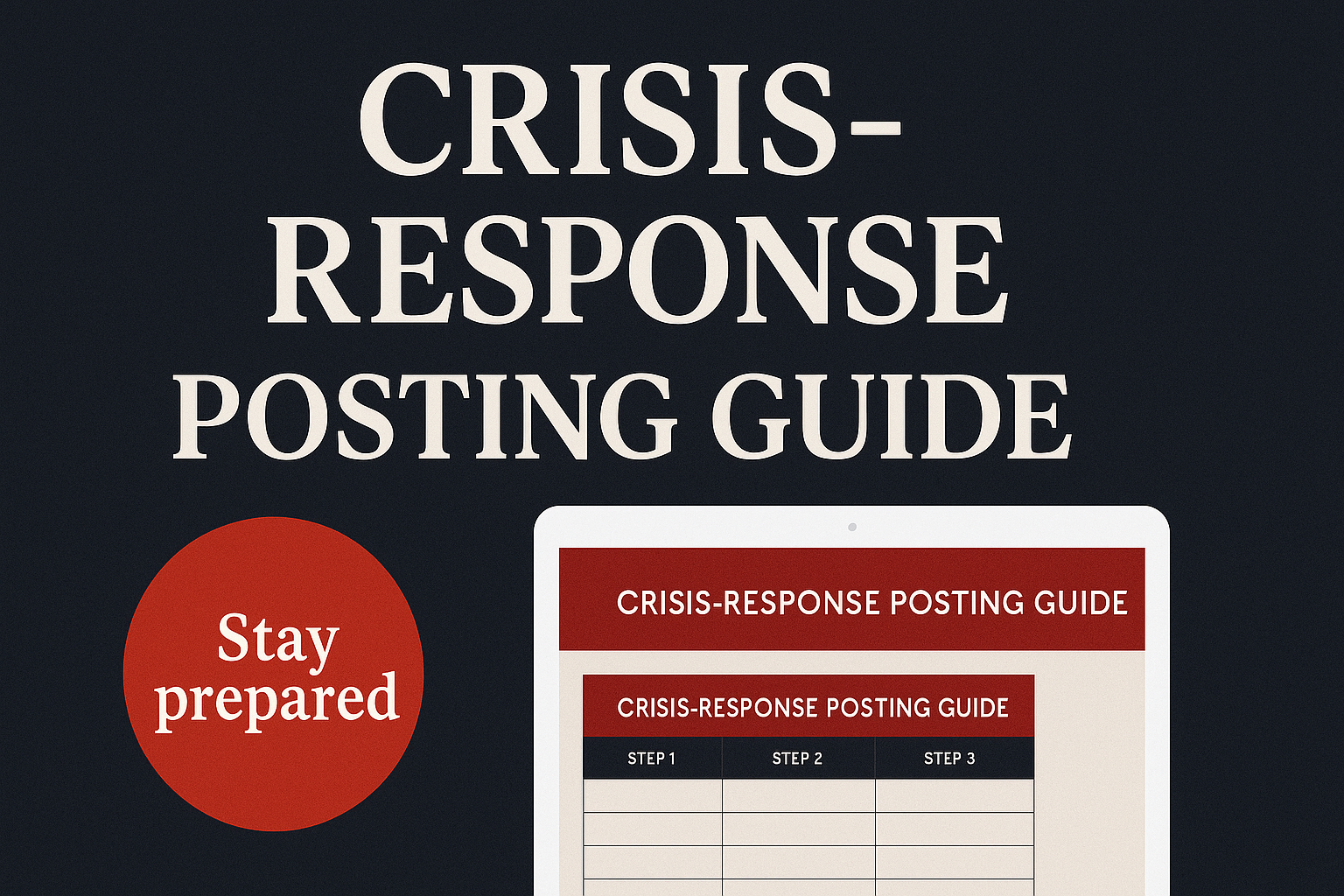 Crisis-Response Posting Guide