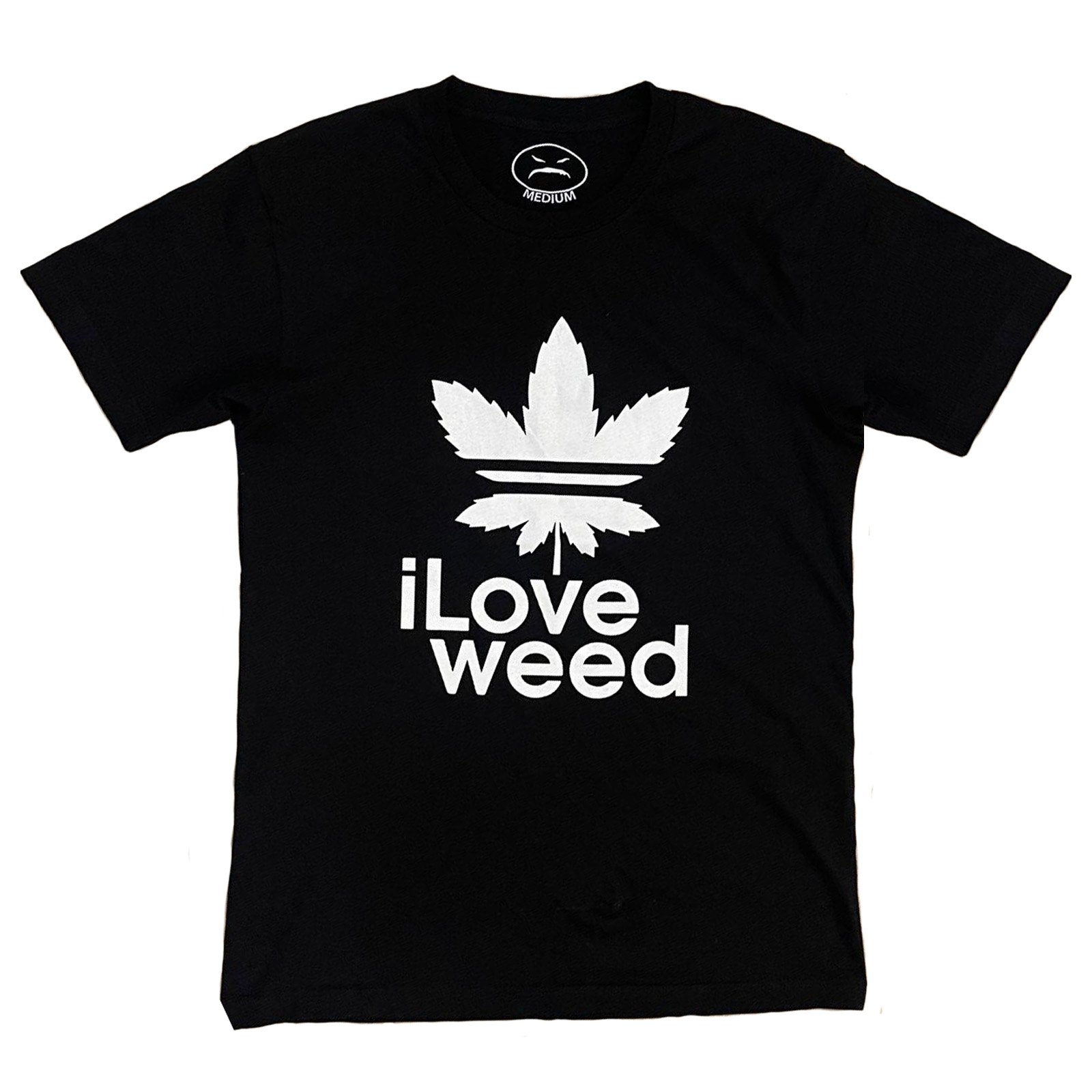 Black T-Shirt by ONYX with I Love Weed text
